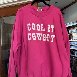 Pink 'Cool It Cowboy' Sweatshirt